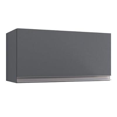 Armário Aéreo Geladeira Andréia 60cm 1 Porta Cinza - Ajl Móveis Cinza