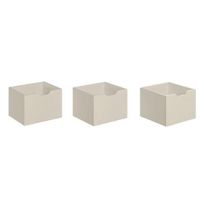 Kit 3 Gavetas Para Nicho Organizador Off White - Qmovi Off White