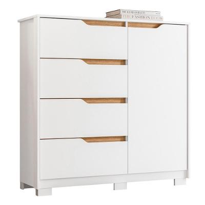 Cômoda Sole 1 Porta E 4 Gavetas Flex Branco-nature - Móveis Albatroz Branco-nature