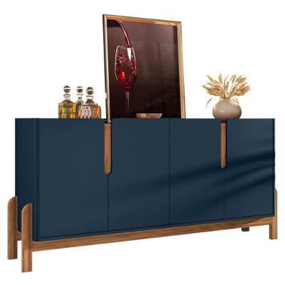 Buffet Aparador Lizz 170cm 4 Portas Azul Cobalto-cedro - Casa D Azul Cobalto-cedro
