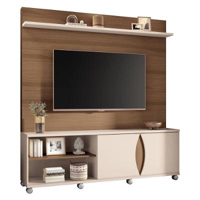 Estante Home Theater Luxor Castanho-off White Para Tv Até 65? - Hb Móveis Castanho-off White