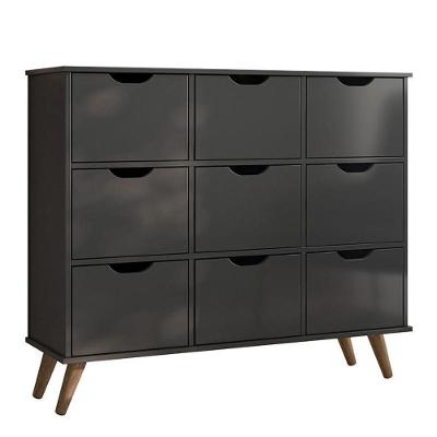 Nicho Organizador Retrô 1478 Com 9 Gavetas Preto - Qmovi Preto