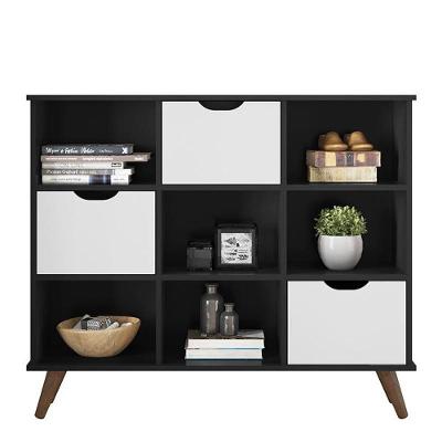 Nicho Organizador Retrô 1478 Com 3 Gavetas Preto-branco - Qmovi Preto-branco