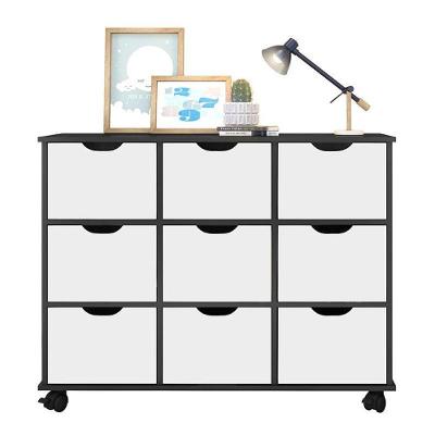 Nicho Organizador 1478 Com 9 Gavetas Preto-branco - Qmovi Preto-branco