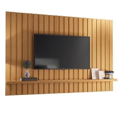 Painel Suspenso Link 2.0 Ripado Cinamomo Para Tv Até 70 - Hb Móveis Cinamomo
