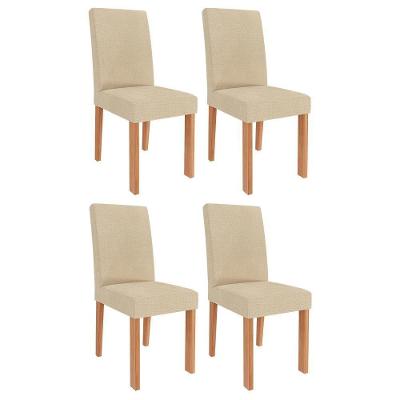 Conjunto 4 Cadeiras Maia Cinamomo-linho Gengibre - Cimol Móveis Cinamomo-linho Gengibre