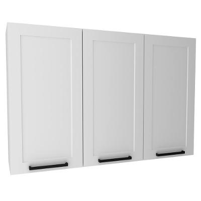 Armario Aereo 3 Portas 120 Cm Mdf Cz3310 Branco Tecno Mobili