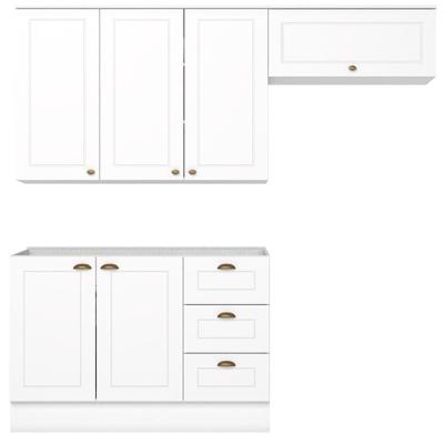 Cozinha Modulada 3 Portas Balcao Sem Tampo 200 Cm Americana Branco Henn