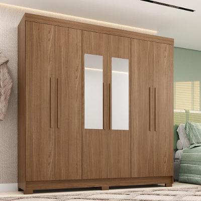 Guarda-roupa Casal 194,4cm 6 Pt 2 Gv C Esp Horácio Estilo Mm Jatoba