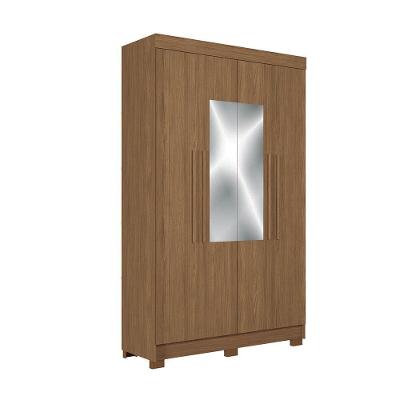 Guarda-roupa Casal 130cm 4 Pt 2 Gv C Esp Homero Estilo Mm Jatoba