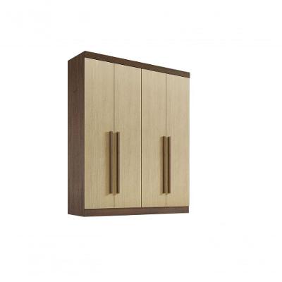 Guarda-roupa Da Vinci Plus 4 Portas 3 Gavetas Sem Pés - D' Doro Castanho/linho