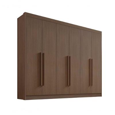 Guarda Roupa Casal 6 Portas 7 Gavetas Sem Pés Athos - D' Doro Castanho