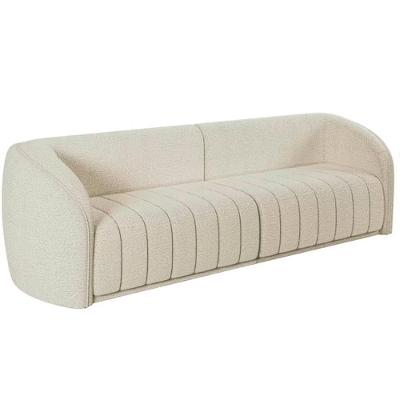 Sofá Living Decorativo 3 Lugares 252cm Meris M22 Boucle Cru - Mpozenato