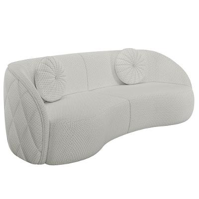 Sofá Decorativo Com Almofadas 3 Lugares 240cm Tressê Zion M22 Linho Cru - Mpozenato