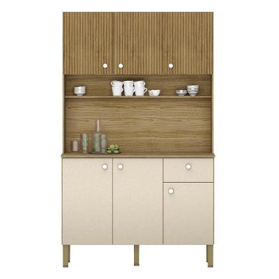 Armário De Cozinha Compacta 111cm Stylo K02 Freijó/vanilla - Mpozenato