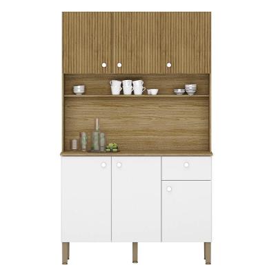 Armário De Cozinha Compacta 111cm Stylo K02 Freijó/supremo - Mpozenato
