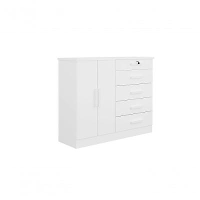 Cômoda New Athos 5 Gavetas Com Sapateira D' Doro Branco