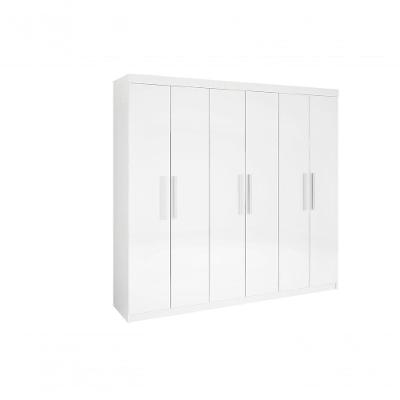 Guarda Roupa Casal 6 Portas Sem Pés Leblon D' Doro Branco