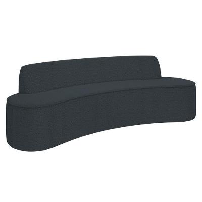 Sofá 2 Lugares Para Sala De Estar Living 150cm Koane D06 Bouclê Cinza Escuro - Mpozenato