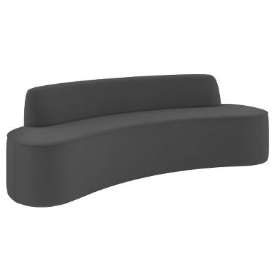 Sofá 4 Lugares Para Sala De Estar Living 230cm Koane D06 Veludo Cinza - Mpozenato