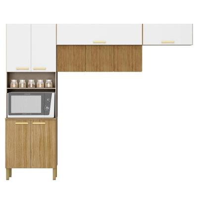 Armário De Cozinha 4 Peças Urban01 K02 Freijó/supremo - Mpozenato
