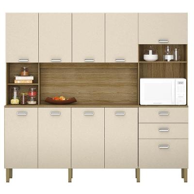 Armário De Cozinha Compacta 222cm Intesa K02 Freijó/vanilla - Mpozenato