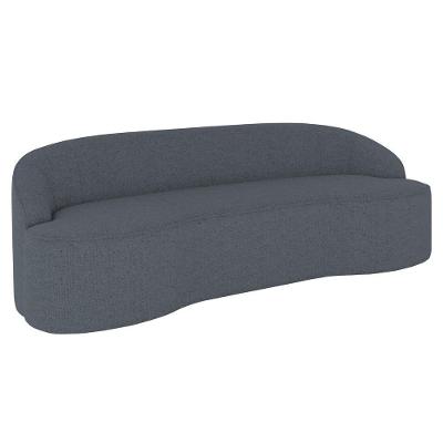 Sofá 4 Lugares Para Sala De Estar Living 230cm Theo D06 Linho Mescla Chumbo - Mpozenato