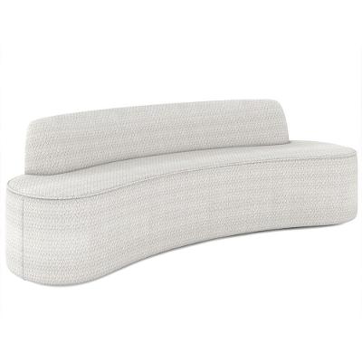 Sofá 4 Lugares Para Sala De Estar Living 230cm Koane D06 Bouclê Off White - Mpozenato
