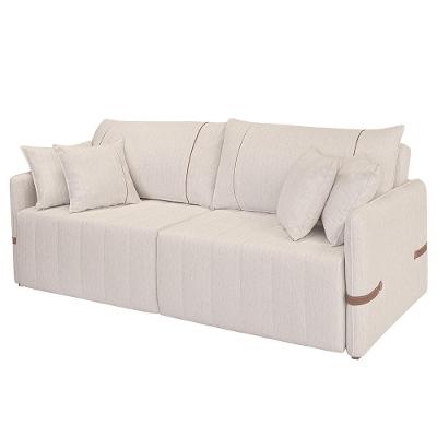 Sofá Cama Retrátil 220cm Essence D05 Linho Cru/camel - Mpozenato
