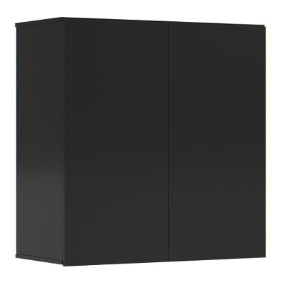 Armário De Cozinha Aéreo 2 Portas 67cm Italy Preto - Ej Móveis