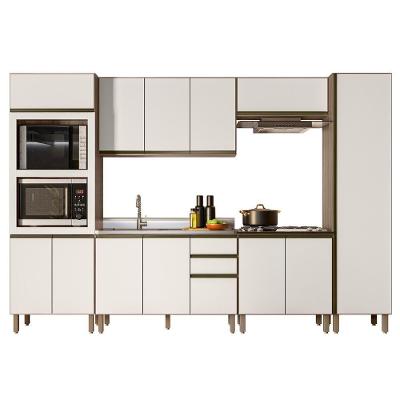 Armário De Cozinha 6 Peças Com Pia 120cm Jessy N03 Carvalho/off - Mpozenato