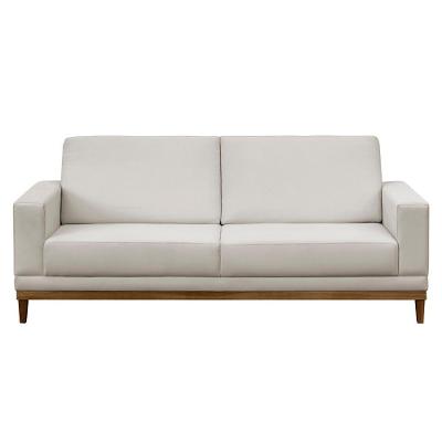 Sofá Living 200cm 3 Lugares Kayrós D05 Suede Bege - Mpozenato