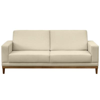 Sofá Living 180cm 3 Lugares Kayrós D05 Suede Bege - Mpozenato