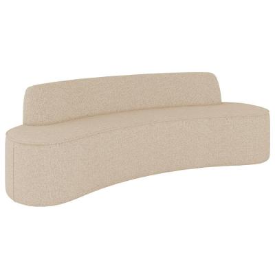 Sofá 5 Lugares Para Sala De Estar Living 300cm Koane D06 Linho Marfim - Mpozenato