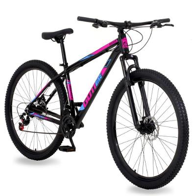 Bicicleta Aro 29 Alumínio Gott Rocker Freios A Disco Suspensão 21v 15.5 Preto Rosa Azul