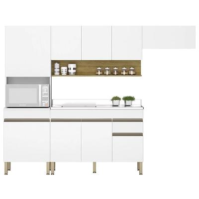 Armário De Cozinha 5 Peças Balcão Com Pia 150cm Lina20 K02 Supremo/freijó - Mpozenato
