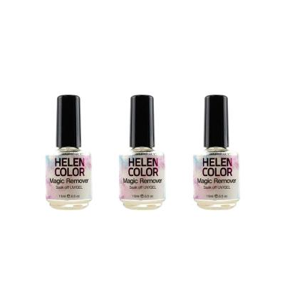 Kit Helen Color Removedor De Esmalte Em Gel 15mls Com 3 Un