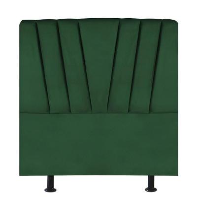 Cabeceira Estofada De Cama Casal Box 140 Cm Malu Suede Verde