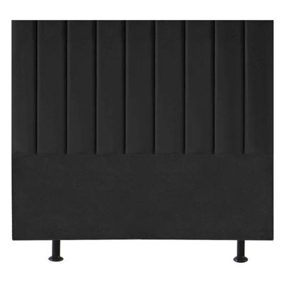 Cabeceira Estofada Cama Box King 195 Cm Paolla Veludo Preto