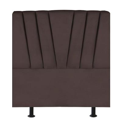 Cabeceira Estofada De Cama Casal Box 140 Cm Malu Linho Marrom