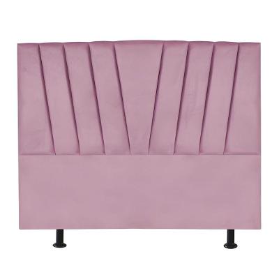 Cabeceira Estofada Cama Casal Queen Size 160 Cm Malu Suede Rosa