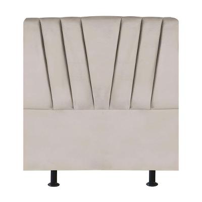 Cabeceira Estofada De Cama Casal Box 140 Cm Malu Linho Bege