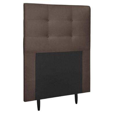 Cabeceira Estofada Cama Solteiro 90 Cm Helena Suede Marrom