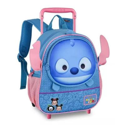 Mochila Infantil Com Rodinhas Stitch Tsum Escolar Volta As Aulas