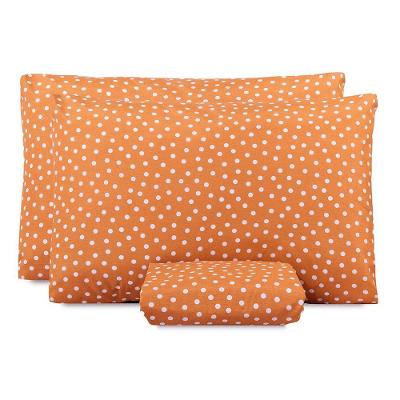 Jogo De Lençol Queen Classic Estampado 160 Fios 3 Peças Poa Terracota