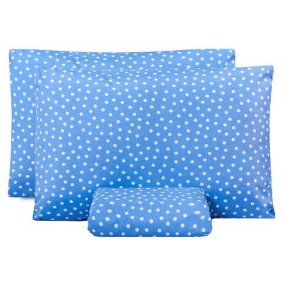Jogo De Lençol Queen Classic Estampado 160 Fios 3 Peças Poa Azul