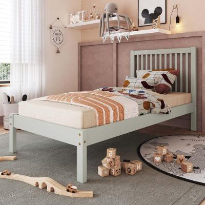 Cama De Solteiro De Madeira Maciça Para Colchão 88x188cm Multimóveis Cr35277 Verde Frost