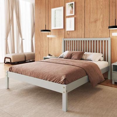 Cama De Casal De Madeira Maciça Para Colchão 138x188cm Multimóveis Cr35276 Verde Frost