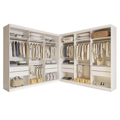 Closet Casal Paris Duo Premium Sem Portas 8 Gavetas Minastex Branco