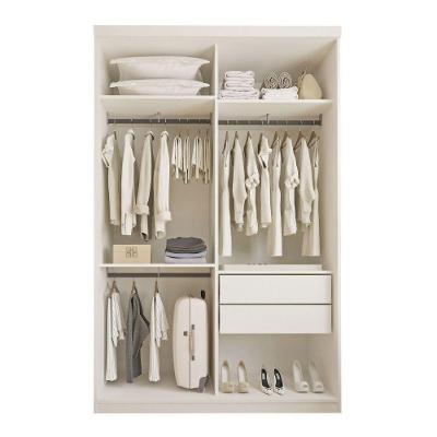 Closet Solteiro Júlia Sem Portas 2 Gavetas Minastex Branco